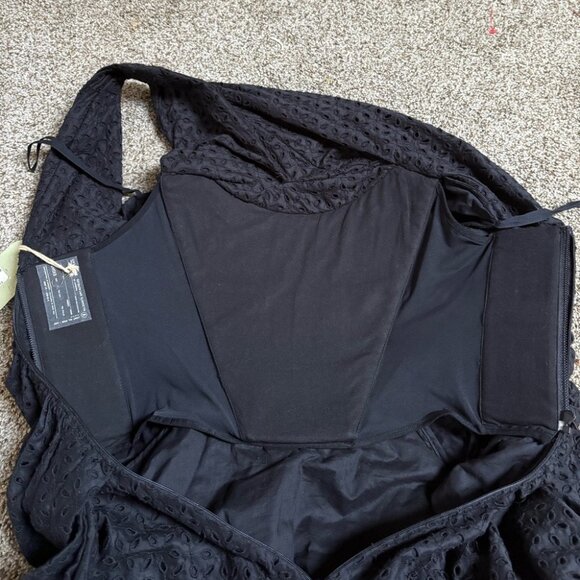 ALL SAINTS NWT Vellamo Corset One-Shoulder Asymmetrical Shaping Lace Mini Dress - Picture 4 of 9